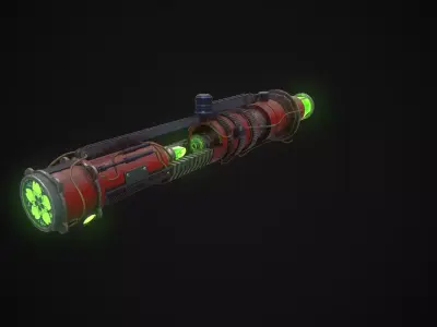 steampunk lightsaber Low-poly 3D model