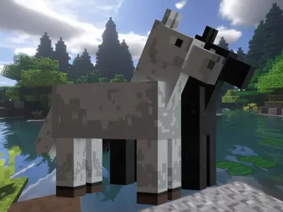 Minecraft Horse Low-poly 3D model