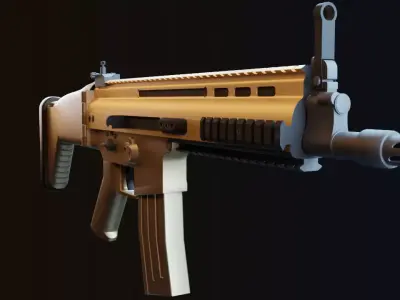 FNSCAR-L Assault-Riffle 3D model