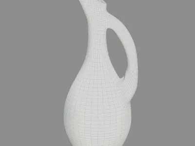 Wooden pitcher 3D model