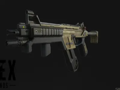 R-99 from apex legends Low-poly 3D model