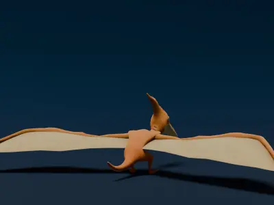 Pterodactyl Stylized Low-poly 3D model