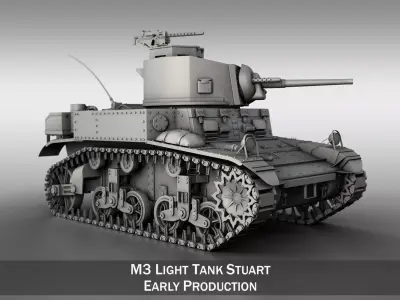 M3 US Light Tank Stuart  3D model