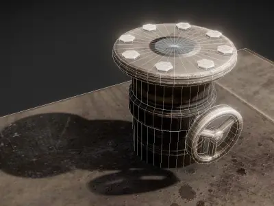 Fuel Tank Old Version Low-poly 3D model