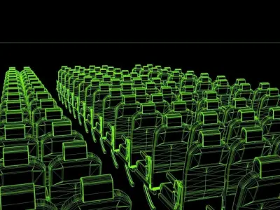 airplane seats 3D model