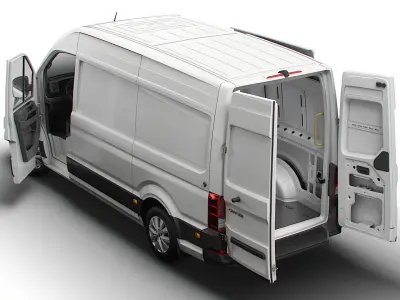 VW Crafter Panel Van L2H2 HQ Interior 2023 3D model