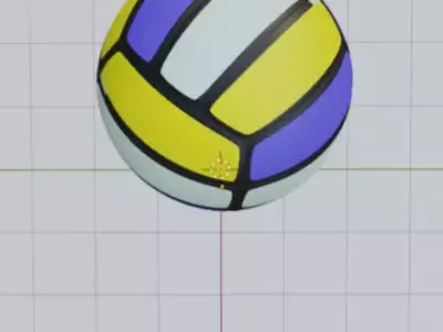 Volleyball 3d model Low-poly 3D model