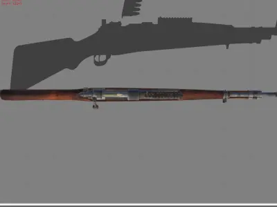 Kar98k Low-poly 3D model
