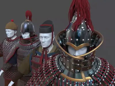 06-Ancient Chinese Armor-Jin dynasty 3D model