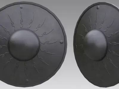 Buckler shield Free low-poly 3D model