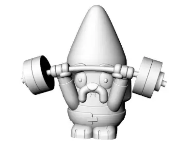 Bluey Gnome Weight Lifter 3D print model