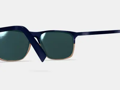 Fletcher Sunglasses in Antique Shale Fade 3D model
