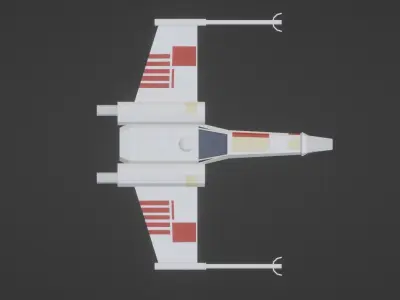 Low Poly X-Wing star wars x - fighter Free low-poly 3D model