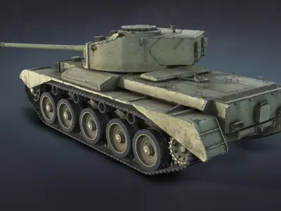 Comet I A34 Cruiser Tank Low-poly 3D model