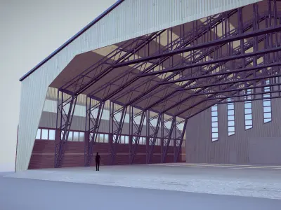 Hangar 14 CIAC Low-poly 3D model