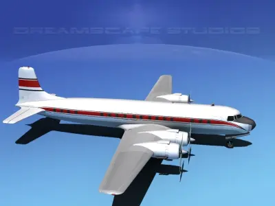 Douglas DC-7C Corporate 1 3D model
