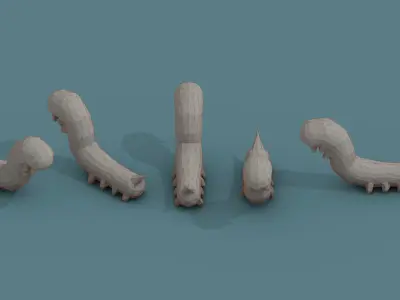 Low Poly 3d Art Animals Isometric Icon Pack 07 Low-poly 3D model