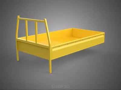 PICKUP TRUCK CARGO BED PLATFORM FRAME HEADBOARD BACK TRAY RACK 3D model