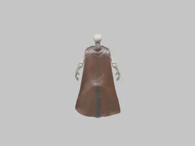 Sci fi robot Skeleton Rigged Animated Low-poly 3D model