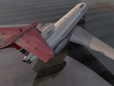 Hawker Siddeley HS-121 Trident 2E 3D model