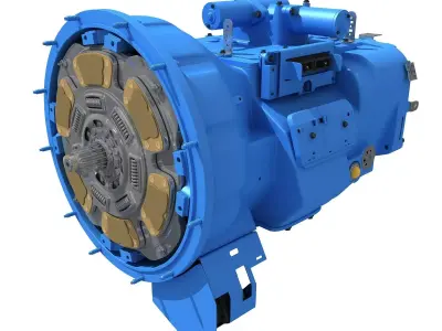 Blue Model of Transmission 3D model