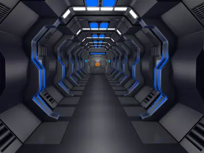 Sci Fi Corridor Tunnel  3D model purchase