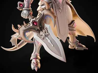 Stylized Sword - Dragonbane Greatsword Fang of Ruin - Game Ready 3D model