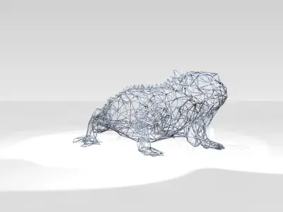 Iguana Wireframe 3D model