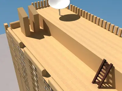 Building Lowpoly Low-poly 3D model