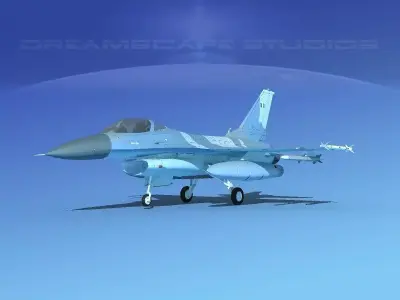Gen Dyn F-16A Falcon V30 Greece 3D model