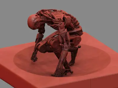 Terminator T800 T2 Arrival High Detal 3D print model