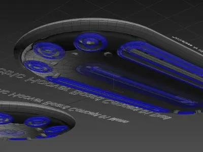 Electric Hoover Board - Concept 3D model