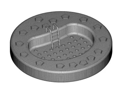 Outdoor Swimming Pool 3D model