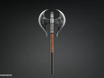Double Bladed Battle Axe 3D model