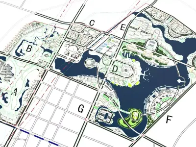 Urban highrise building ancillary building commercial building 3D model