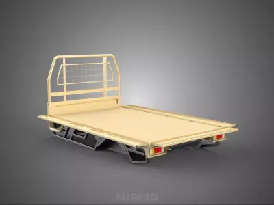 UTE BAKKIE 3 WAY WIDE DECK DROP SIDE LOAD BED PICKUP TRUCK BODY 3D model