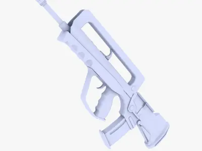 Famas Assault Rifle Low-poly 3D model
