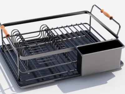 Dish drainer Low-poly 3D model