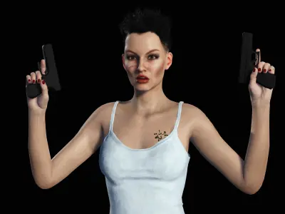 3D Character Girl Last Of Us Apocalypse 3D model