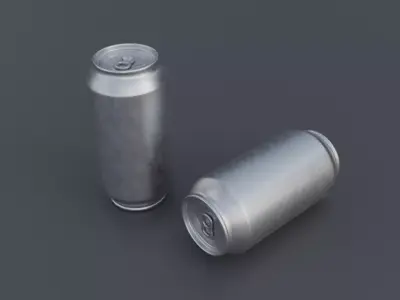 Cans Bottle Low-poly 3D model