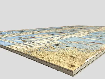 Relief of ancient egypt-Dendera Low-poly 3D model