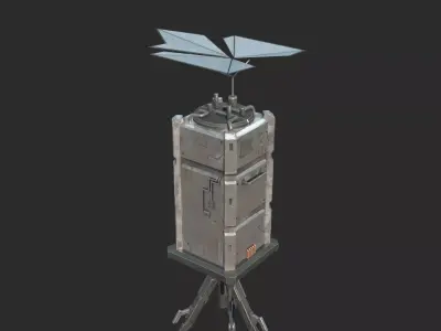 Future sci-fi apocalypse solar purifier 3D model