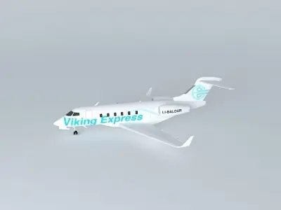 Viking Express Bombardier Challenger 300 Free 3D model