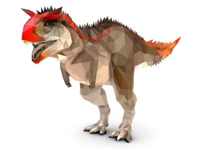 Dinosaur Carno Lowpoly Art Style animal Low-poly 3D model