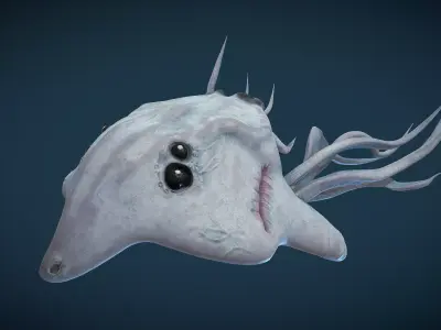 Ancient Deep Sea Creature Low-poly 3D model