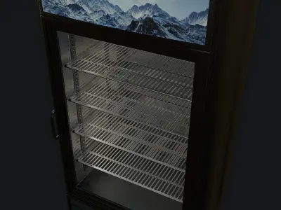 Commercial Fridge Cooler PBR Low-poly 3D model