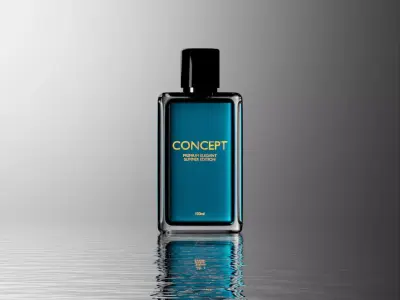 Summer perfume concept 3D model