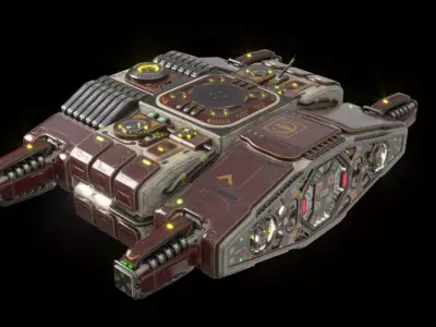 Imperial heavy ship section 3D model