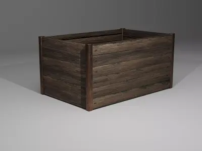 Wooden Crate Low Poly Game Ready Free low-poly 3D model