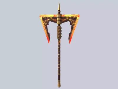Ember axe Low-poly 3D model get